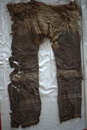 These 3000-year-old Chinese trousers wouldn't look too out of place on a high street, or a teenybopper (Image: Mayke Wagner/German Archaeological Institute)