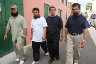 Huzaifa, Abdullah, Khalil and Salahidin, four previously released Uyghurs in Bermuda in 2009 (Photo: William Farrington)