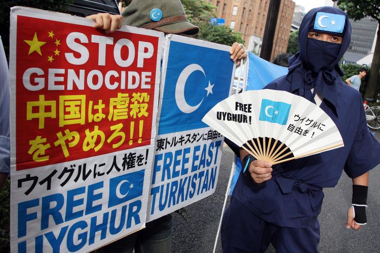 Uyghur demonstration in Japan. Photo courtest of Chính's news
