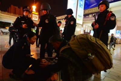 A knife attack by Uighurs at Kunming railway station left 29 people dead (picture: AFP Photo/Mark Ralston)