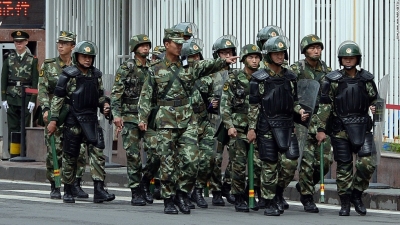 China's Xinjiang province is heavily militarized amid ongoing threats of terror attacks.