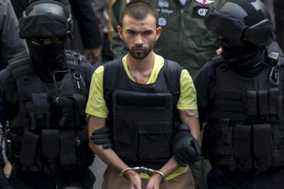 Adem Karadag, one of two suspects in the deadly bomb attack at Erawan Shrine in Bangkok on August 17, 2015, alleged that Thai authorities had tortured him in jail.  © 2015 Reuters