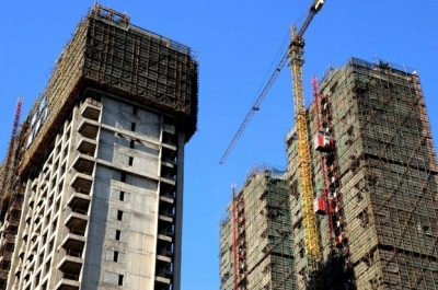 IMAGINECHINA New high-rise residential apartment buildings under construction in Lianyungang, Jiangsu province, Nov. 18, 2013.
