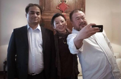 The Dream Team: Ilham Tohti, Uyghur; Tybetanka Oser, Tibetan; Ai Weiwei, Han. Beijing, May 19, 2013.